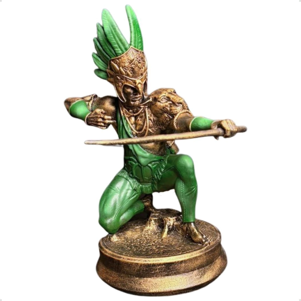 Escultura Orixá Oxóssi Em Resina 10 Cm Umbanda Candomblé - Meta Atacado