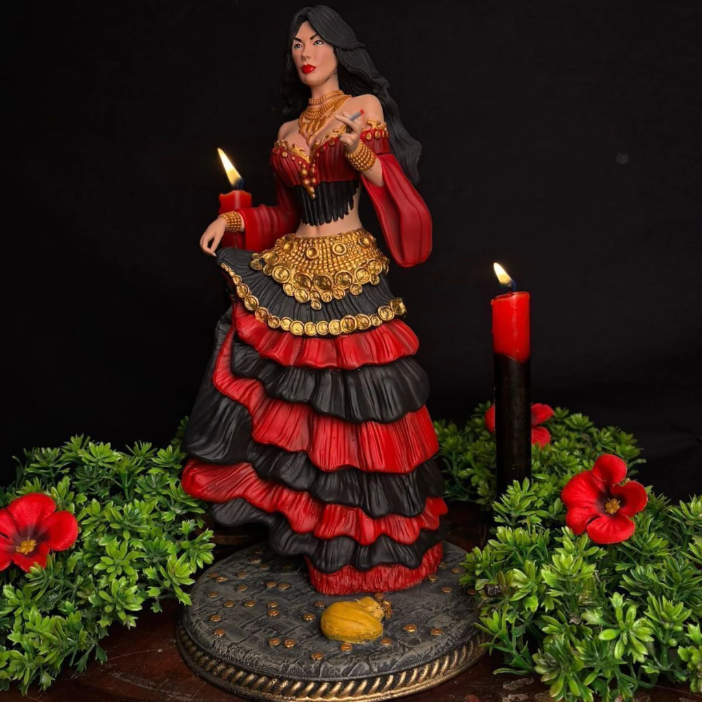 Pomba Gira Sete Saias 3 (R) (P/V) 25 cm - Umbanda Candomble - Imagem 2