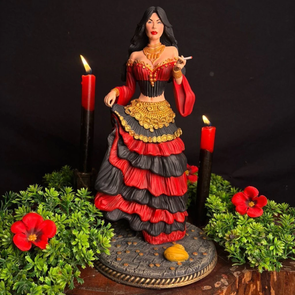 Pomba Gira Sete Saias 3 (R) (P/V) 25 cm - Umbanda Candomble - Imagem 3