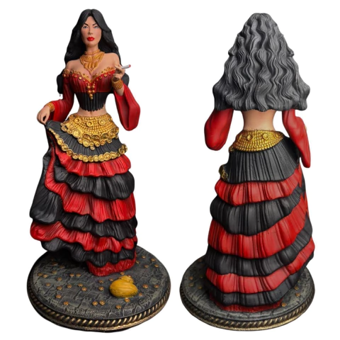 Pomba Gira Sete Saias 3 (R) (P/V) 25 cm - Umbanda Candomble - Imagem 5